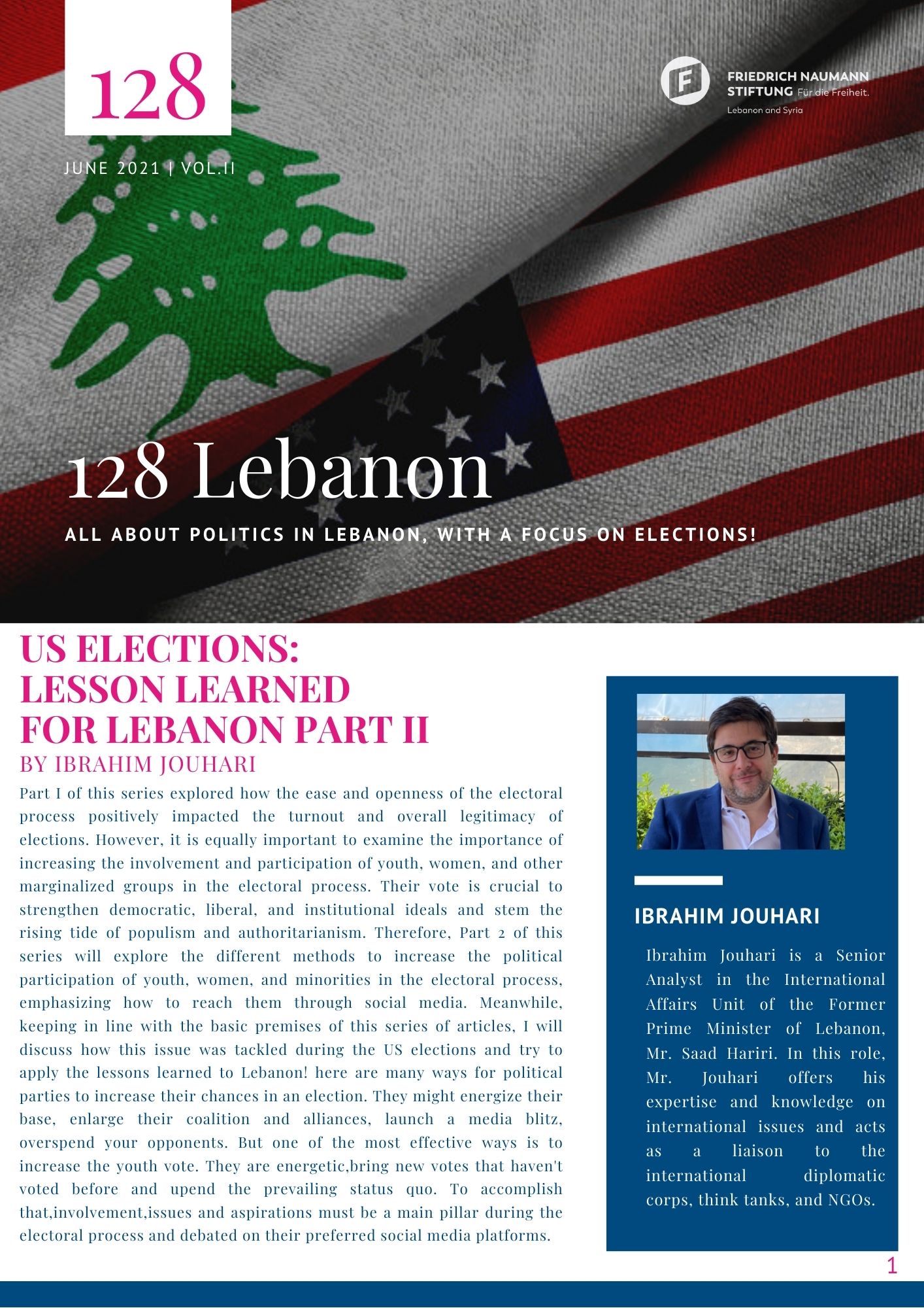 Ibrahim Jouhari, US elections lesson learned part 2 cover page