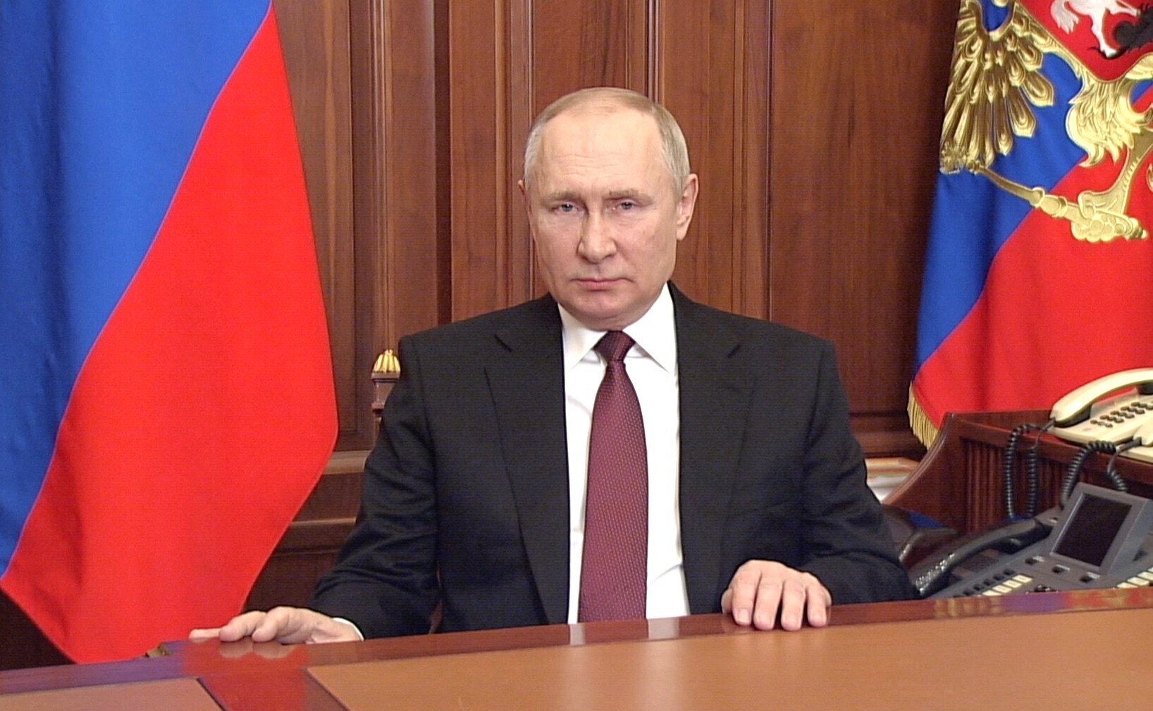 Der russische Präsident Wladimir Putin am 24. Februar in Moskau.