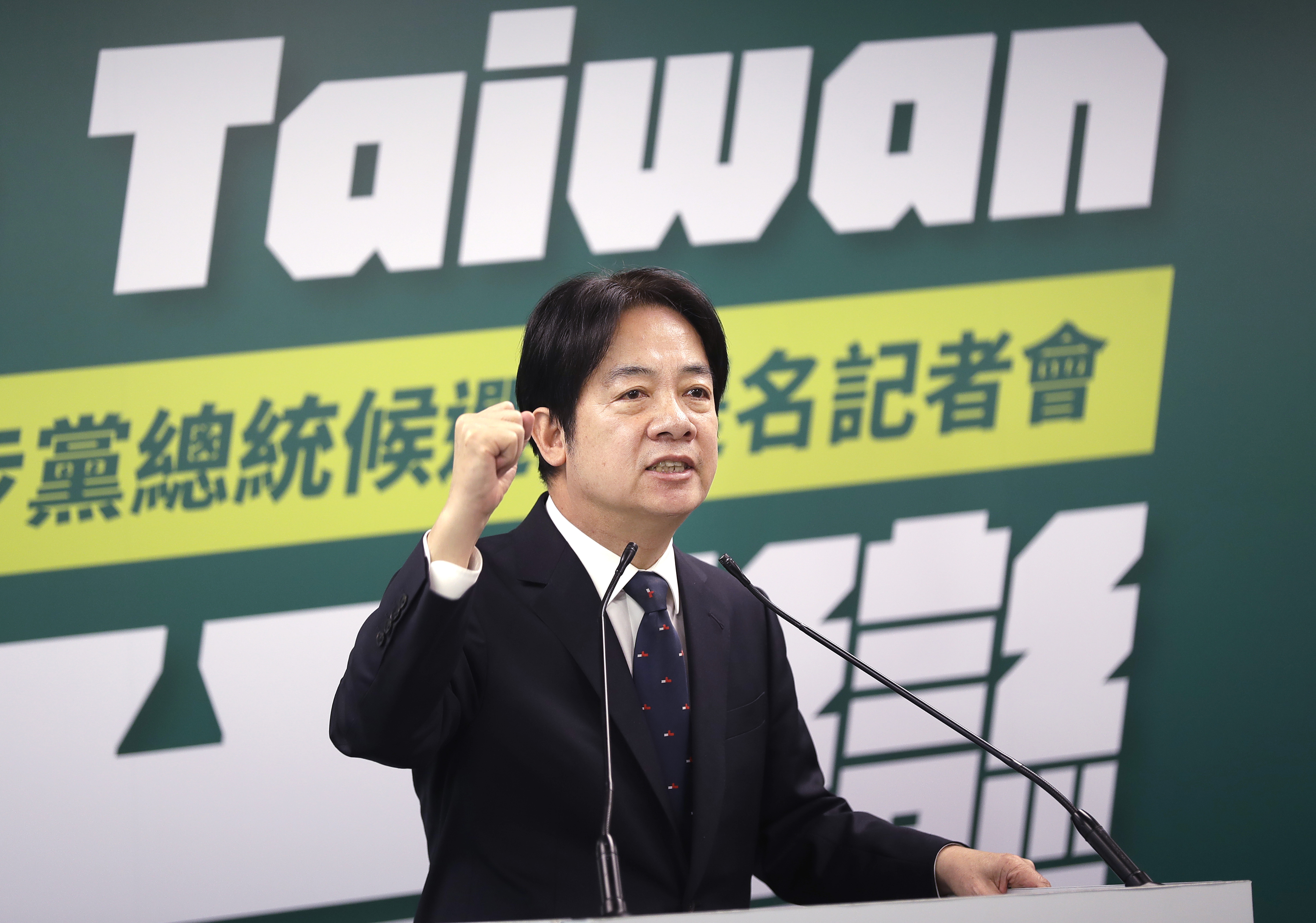 Taiwans Vizepräsident Lai Ching-te, auch bekannt als William Lai, hält eine Rede während einer Pressekonferenz in Taipeh, Taiwan
