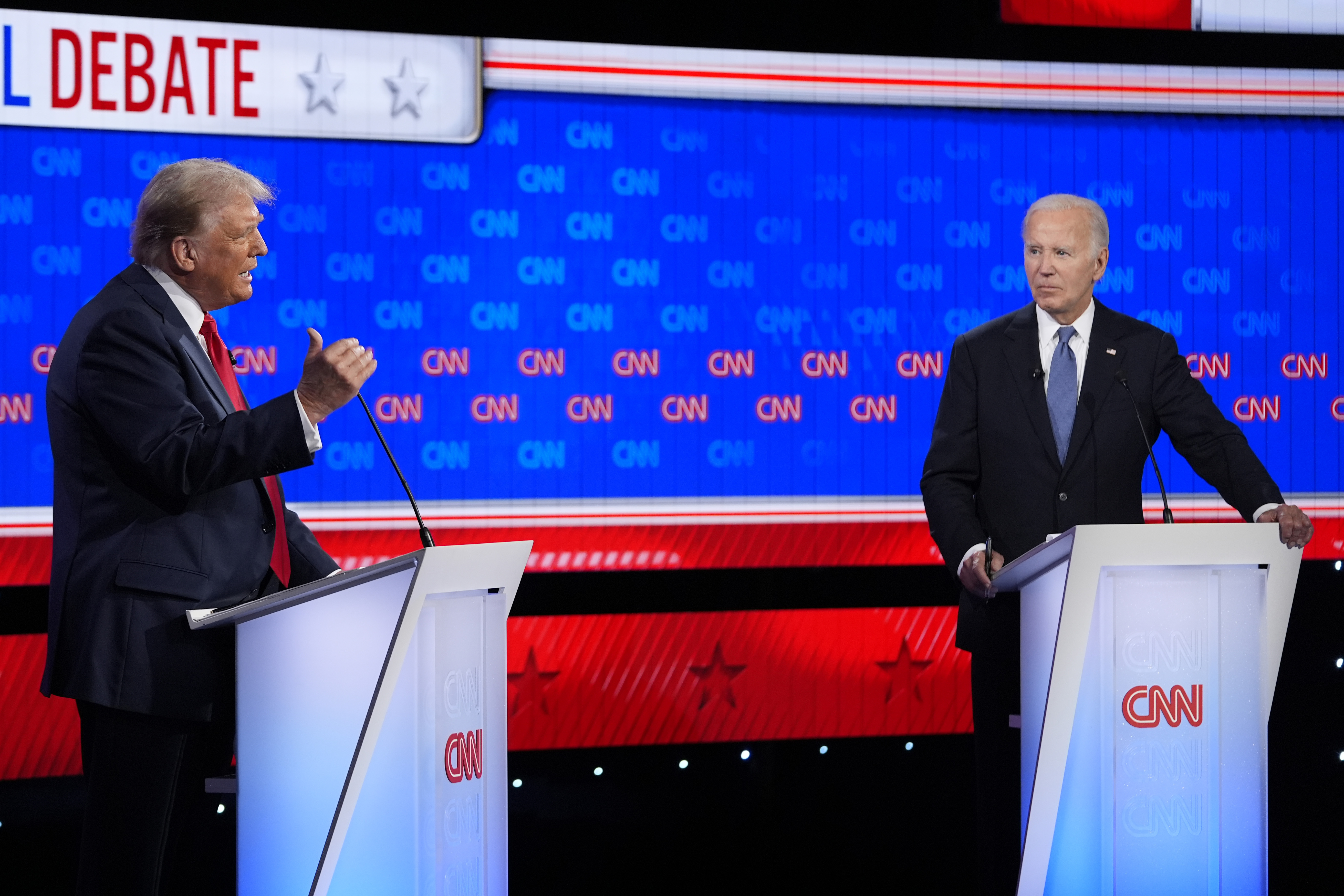 The first TV duel on CNN in June 2024 between President Joe Biden and presidential candidate Donald Trump
