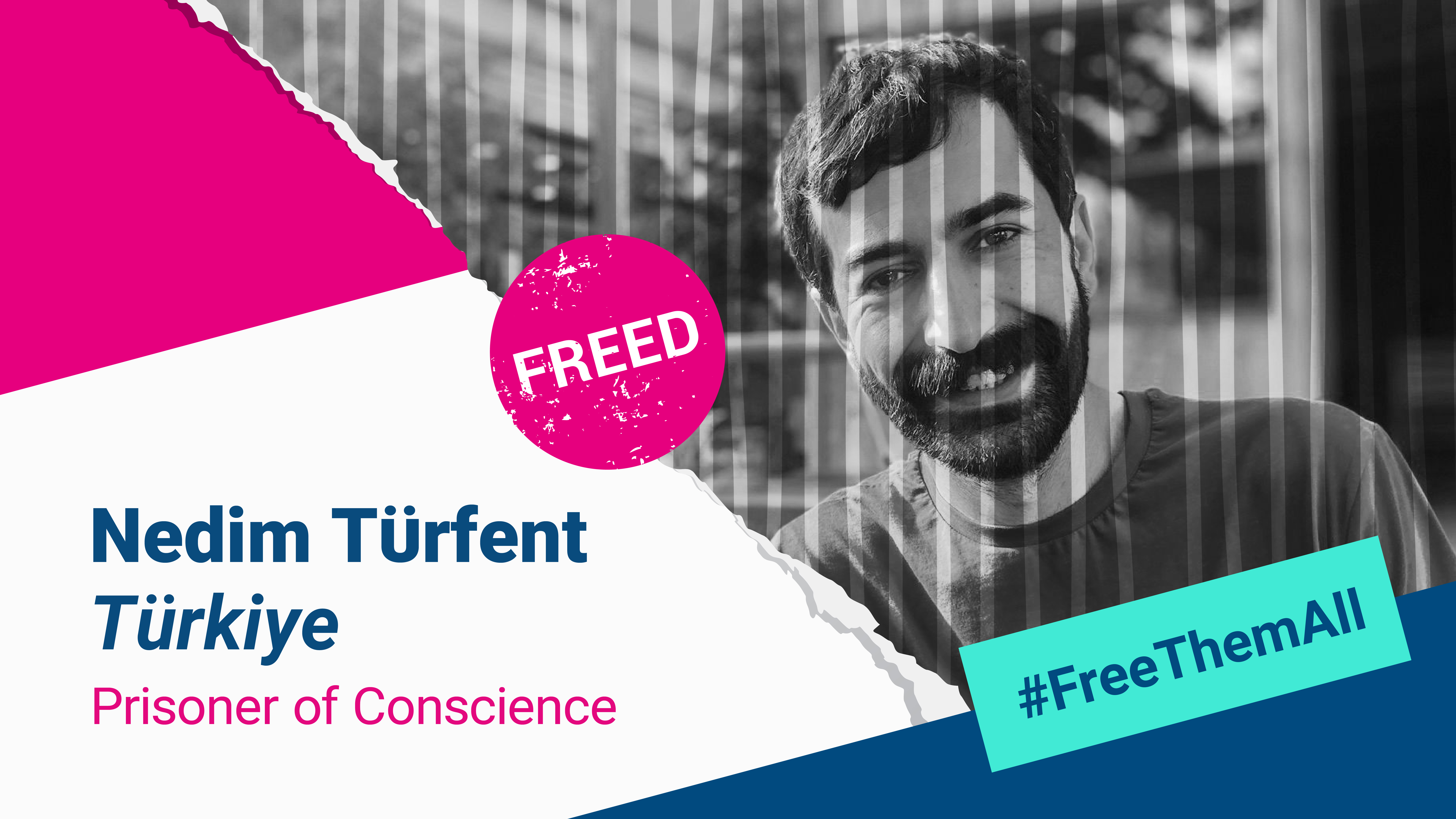 freed Prisoner of Conscience Nedim Türfent , Türkiye 