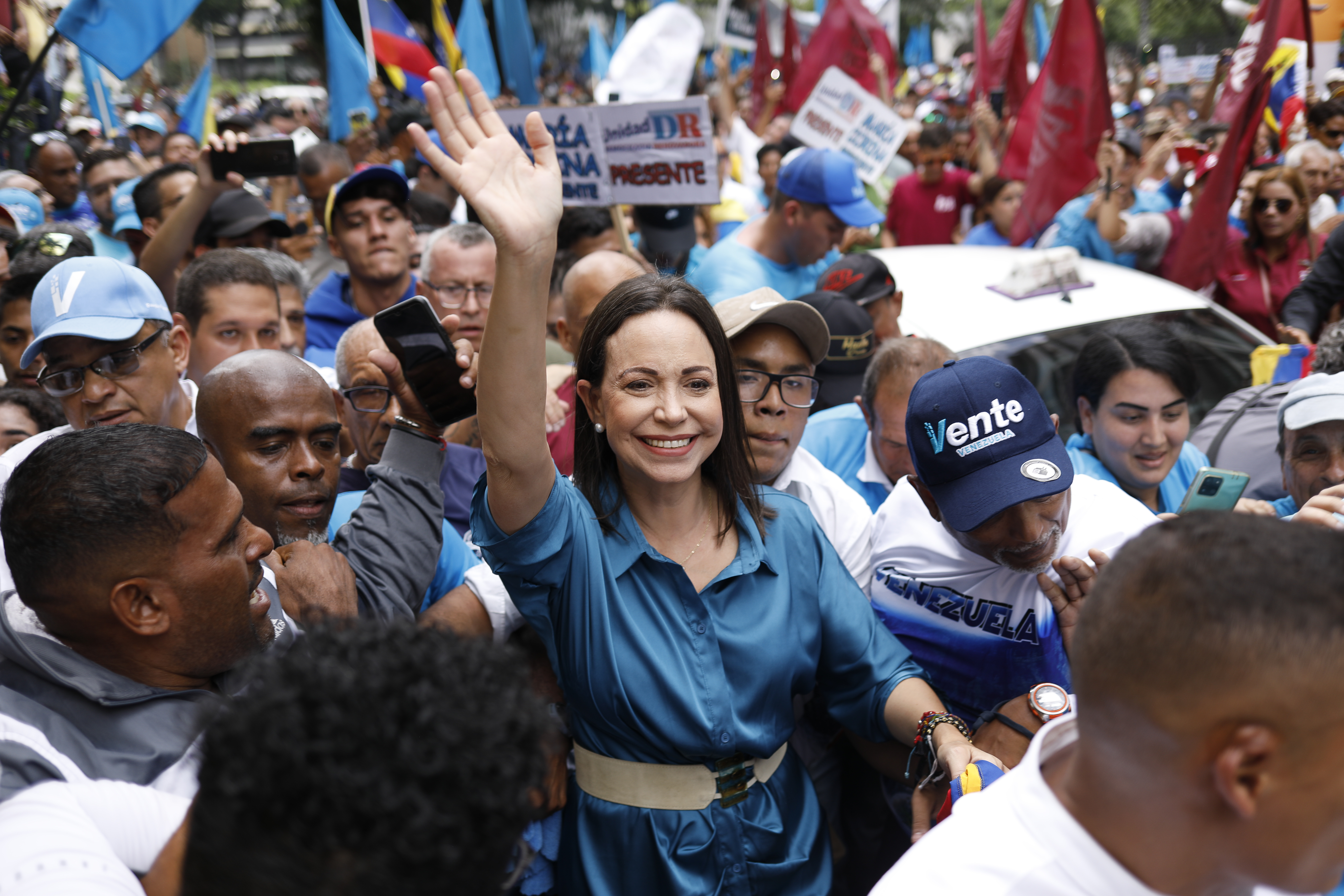 María Corina Machado, Anführerin der Demokratiebewegung in Venezuela, erhält den Vaclav-Havel-Menschenrechtspreis. 