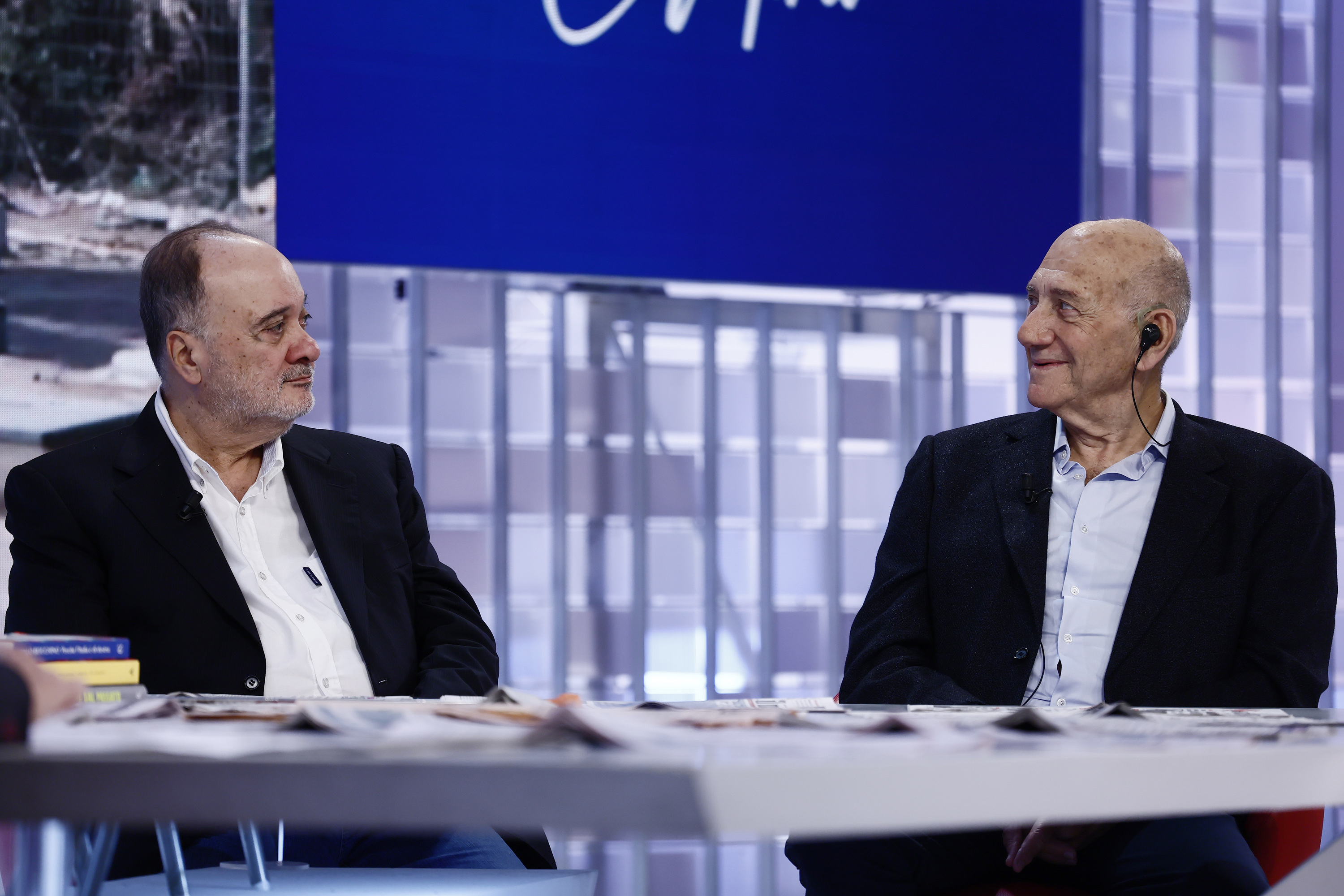 Ehud Olmert, former Israeli Prime Minister and Nasser Al-Kidwa, former Palestinian Foreign Affairs Minister speak of a two-state solution that brings security, freedom and dignity for all Palestinians and Israelis.