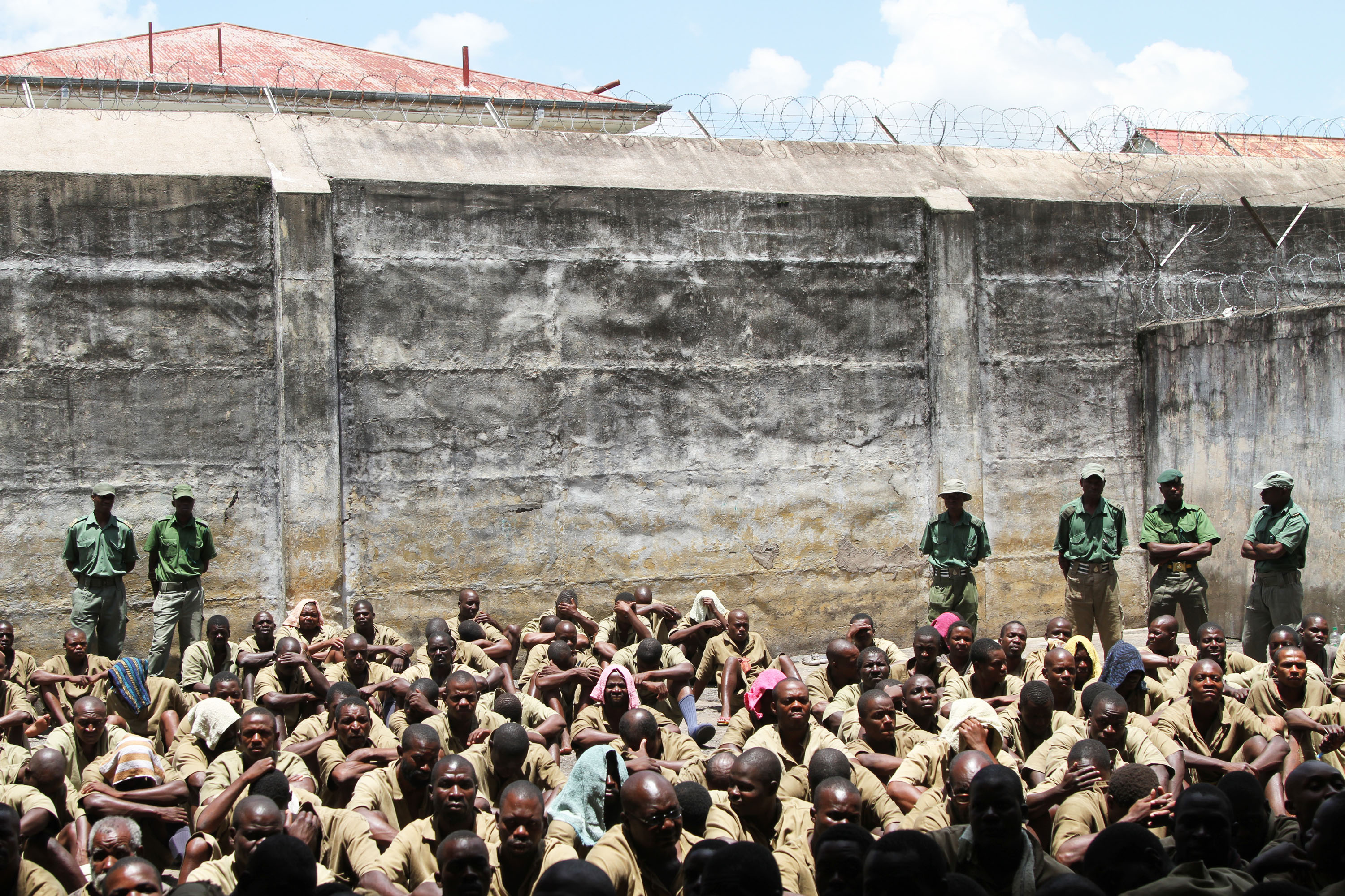 Häftlinge im Chikurubi-Hochsicherheitsgefängnis in Harare, Simbabwe