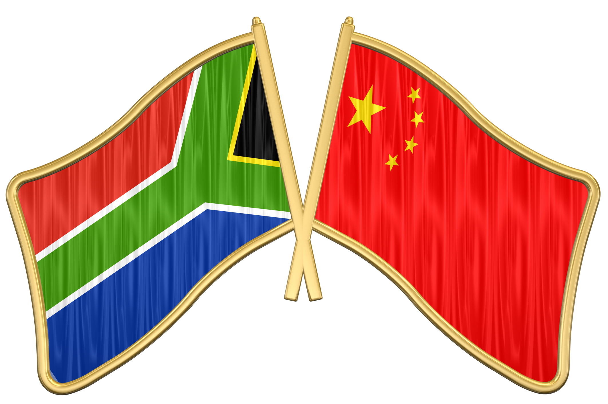 China Südafrika Flagge