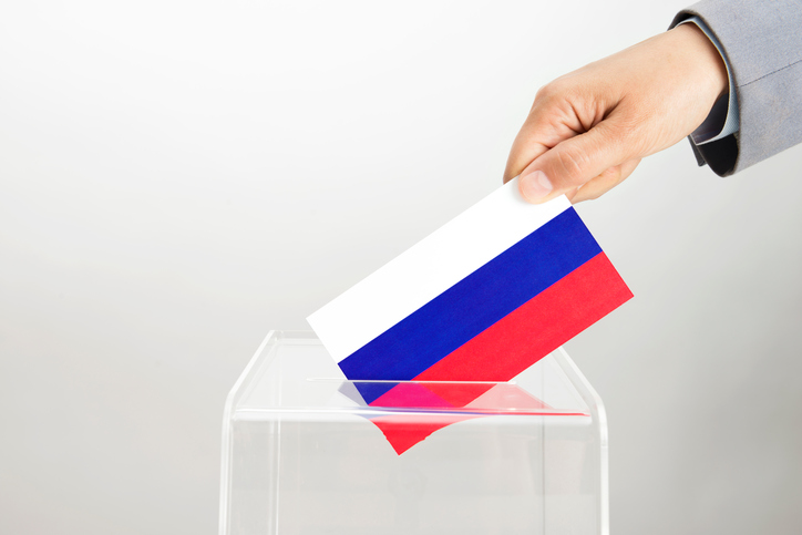 Russische Wahlurne