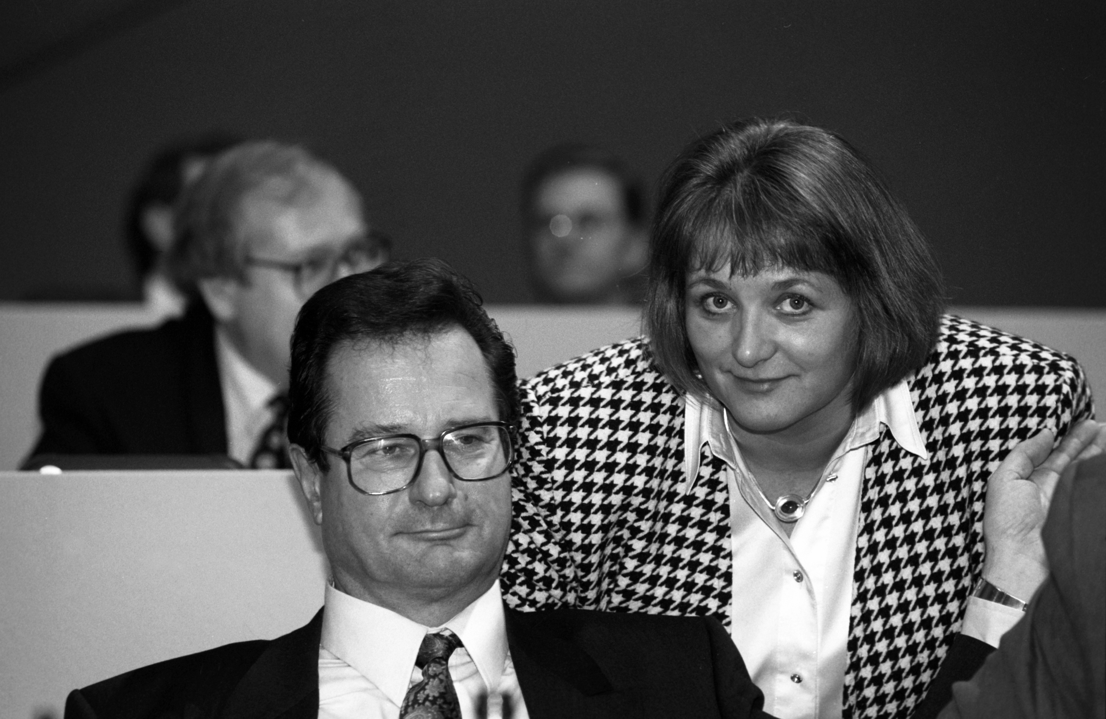 Klaus Kinkel und Sabine Leutheusser-Schnarrenberger 1994 in Gera.