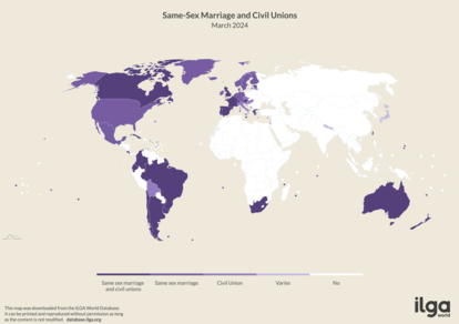 Matrimonio entre personas del mismo sexo y uniones civiles Marzo de 2024