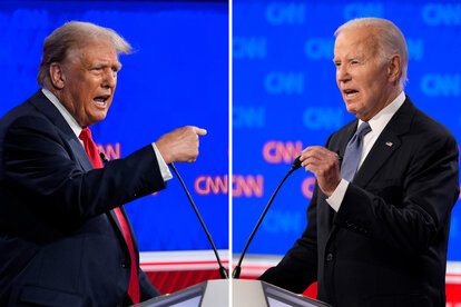 Photo combination of Donald Trump (left) and Joe Biden (right)