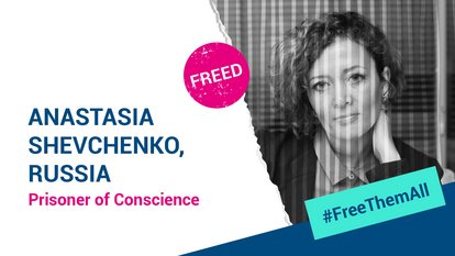 Anastasia Shevchenko freed