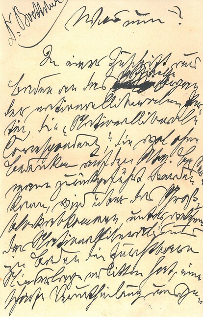 Werkmanuskript „Großblockabkommen der Nationalliberalen in Baden“ von Friedrich Böttcher, 1909