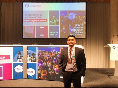 Wijanarko, delegasi FNF Indonesia dalam Konferensi United Nations of Innovation #HackingDemocracy