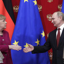 Angela Merkel und Russlands Präsident Wladimir Putin in Moaskau.