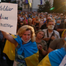 Protestkundgebung vor dem Waffenstillstand in Kiew
