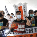 Demonstranten protestieren gegen das Sicherheitsgesetz in Hongkong