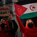 Frauen demonstrieren in Gibraltar für eine unabhängige Westsahara.