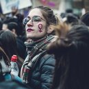 women protest