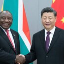 Der chinesische Präsident Xi Jinping trifft den südafrikanischen Präsidenten Cyril Ramaphosa