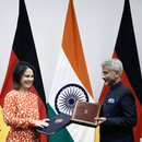 Annalena Baerbock, Bundesaußenministerin, und Subrahmanyam Jaishankar, Außenminister von Indien