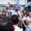 Besuch des griechischen Premierministers und Präsidenten der Nea Dimokratia, Kyriakos Mitsotakis, in Piräus. 