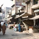 Lahore walled city bazar at delhi gate