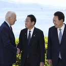 US-Präsident Biden, der japanische Premier Kishida und der südkoreanische Präsident Yoon