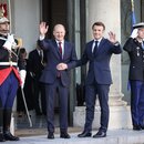 Der französische Präsident Emmanuel Macron und der deutsche Bundeskanzler Olaf Scholz