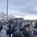 Demonstranten in Baschkortostan 