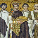 Emperor Justinian and his retinue. San Vitale. Ravena, Italy