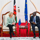 Die Präsidentin der Europäischen Kommission, Ursula von der Leyen, besuchte  Nairobi in Kenia, wo sie den kenianischen Präsidenten William Ruto traf. 