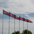 north korean flags