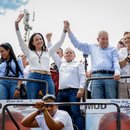  María Corina Machado und Edmundo González während einer Demonstration gegen die offiziellen Ergebnisse der Präsidentenwahl. 