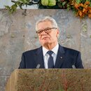 Joachim Gauck, former President of Germany, during his speech 