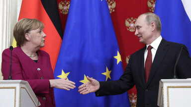 Angela Merkel und Russlands Präsident Wladimir Putin in Moaskau.