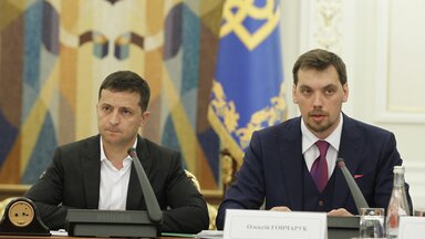 Präsident Selenskyi und der Ex-Premierminister Oleksij Hontscharuk 