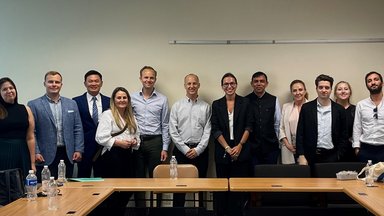 Group Photo of the Delegation and Mayor Andy Schor