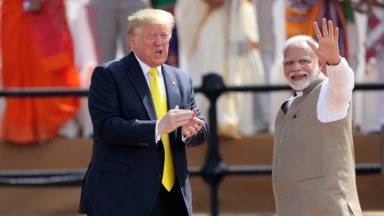 Der indische Premierminister Narendra Modi und Donald Trump im Februar 2020