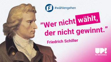 Friedrich Schiller Motiv: „Wer nicht wagt, der nicht gewinnt."