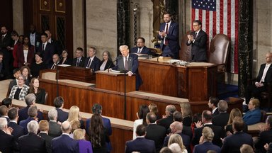 US-Präsident Trump bei seiner Rede im Kongress