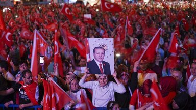 President Erdogan Supporters. Istanbul, Turkey.
