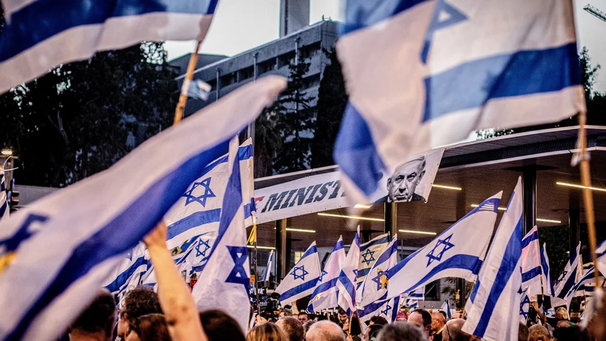 Protesters gathered in Tel Aviv calling to end the war for a hostage deal and fresh elections 